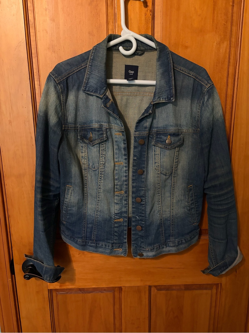 GAP Women's Faded Blue Denim Trucker Jacket